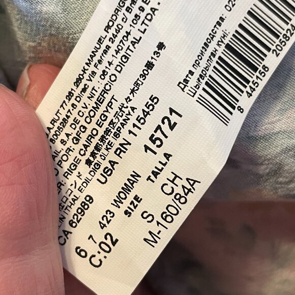 Mango MNG Off One Shoulder Dress Sz SMALL Floral Ruffle Tie Belt NEW - Picture 14 of 14